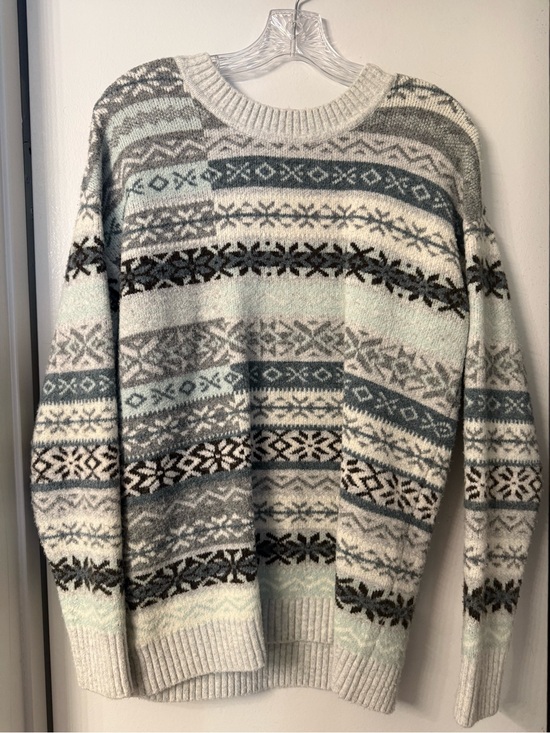 LOFT Sweaters - LOFT Fair Isle Blue/Grey Sweater